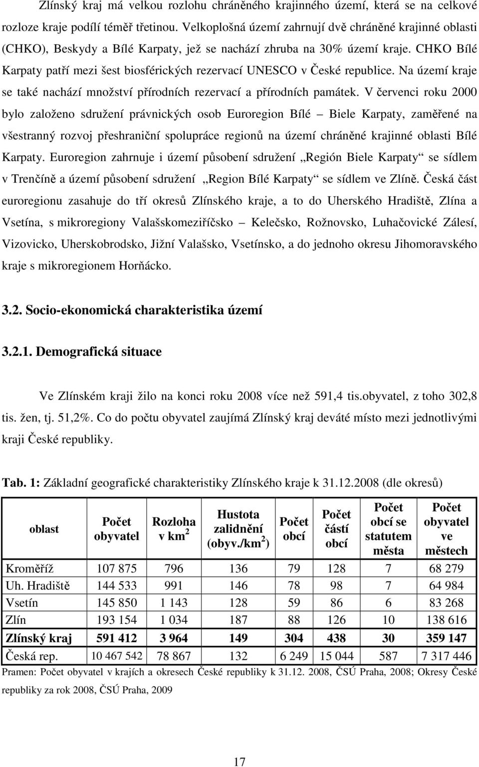CHKO Bílé Karpaty patří mezi šest biosférických rezervací UNESCO v České republice. Na území kraje se také nachází množství přírodních rezervací a přírodních památek.