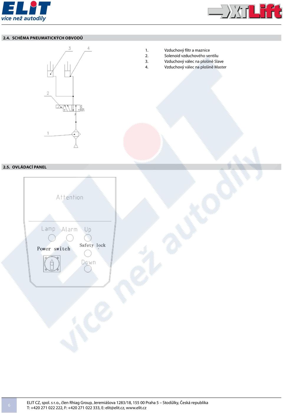 Solenoid vzduchového ventilu 3.