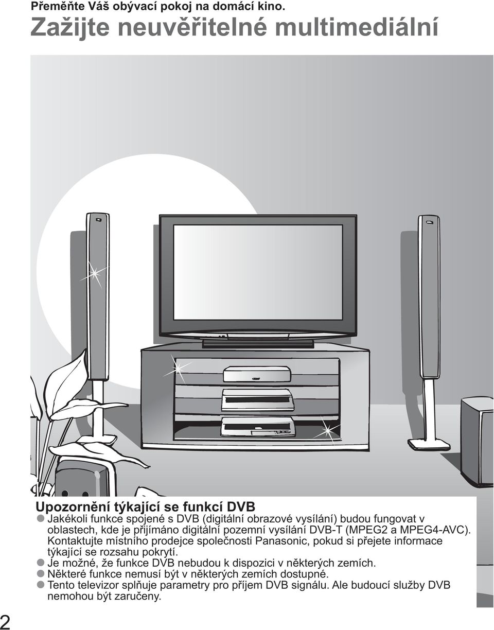 oblastech, kde je p ijímáno digitální pozemní vysílání DVB-T (MPEG2 a MPEG4-AVC).