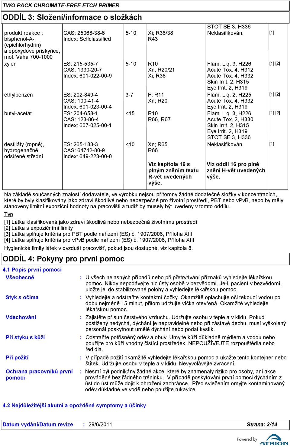 hydrogenačně odsířené střední ES 265-183-3 CAS 64742-80-9 Index 649-223-00-0 5-10 Xi; R36/38 R43 5-10 R10 Xn; R20/21 Xi; R38 3-7 F; R11 Xn; R20 <15 R10 R66, R67 <10 Xn; R65 R66 Viz kapitola 16 s