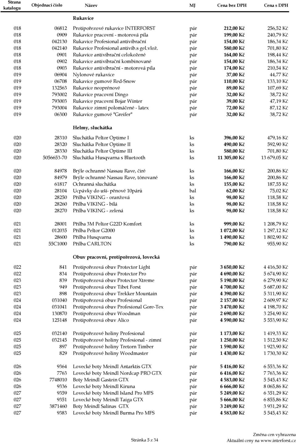 pár 580,00 Kč 701,80 Kč 018e 0901 Rukavice antivibrační celokožené pár 164,00 Kč 198,44 Kč 018f 0902 Rukavice antivibrační kombinované pár 154,00 Kč 186,34 Kč 018g 0903 Rukavice antivibrační -