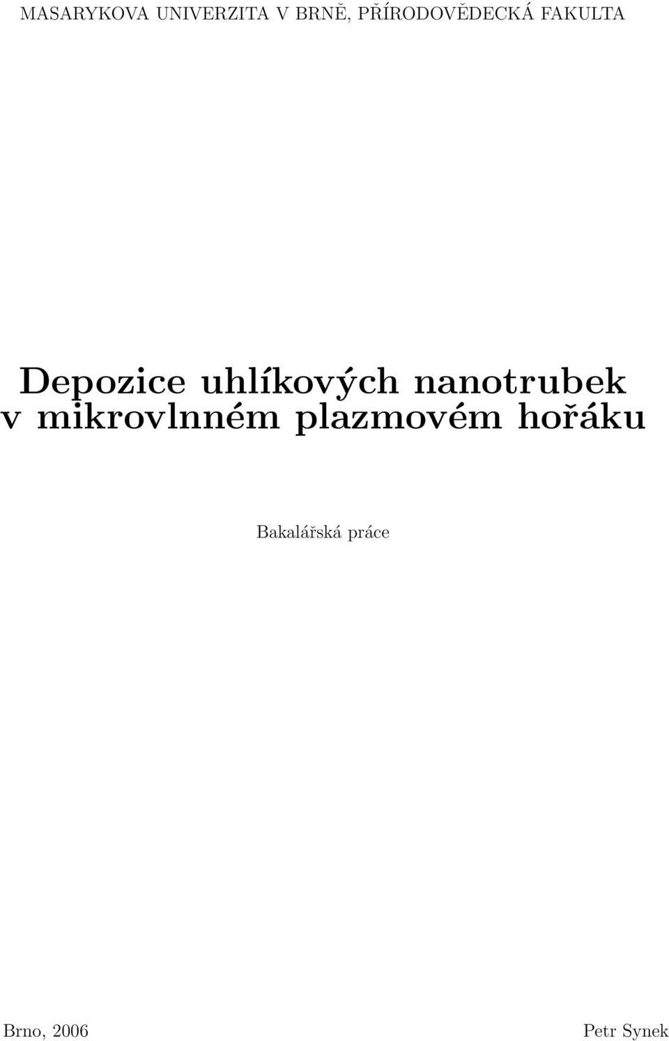 uhlíkových nanotrubek v mikrovlnném