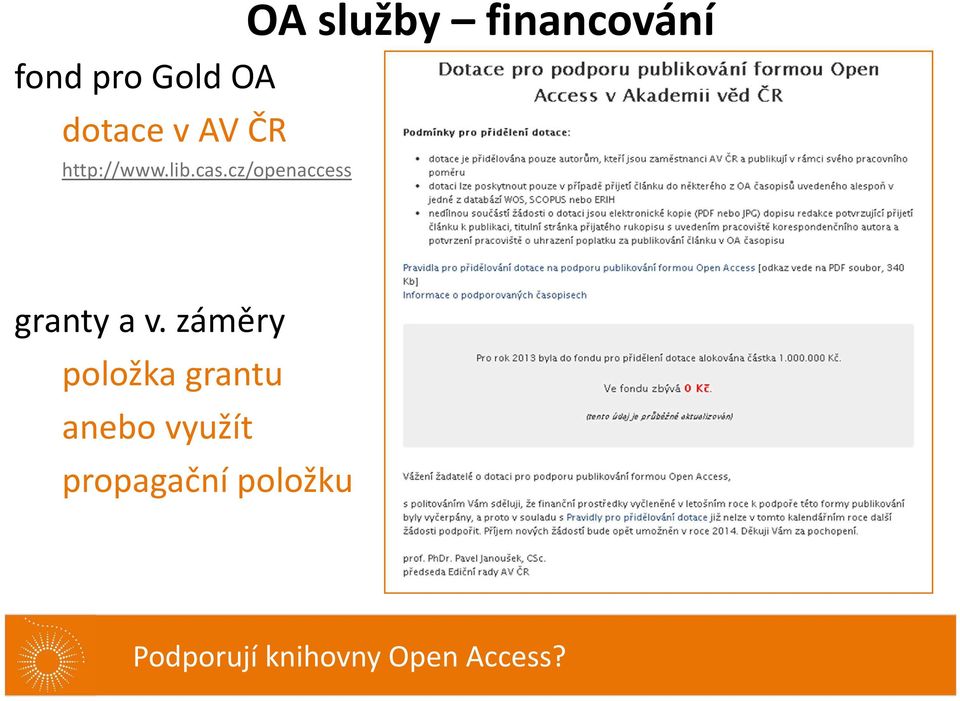 cz/openaccess OA služby financování