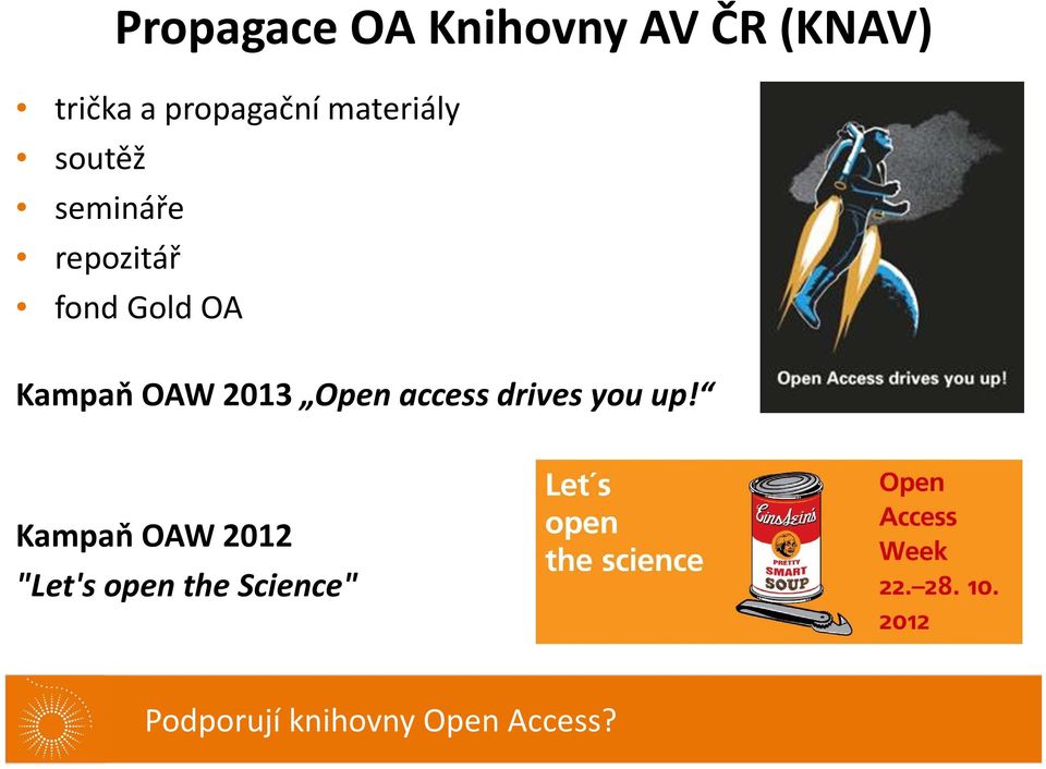 fond Gold OA Kampaň OAW 2013 Open access
