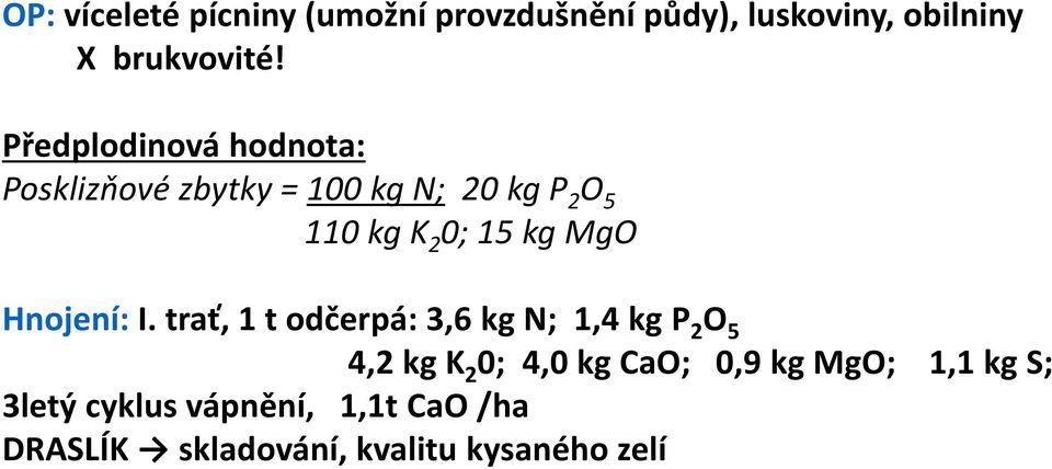 MgO Hnojení: I.