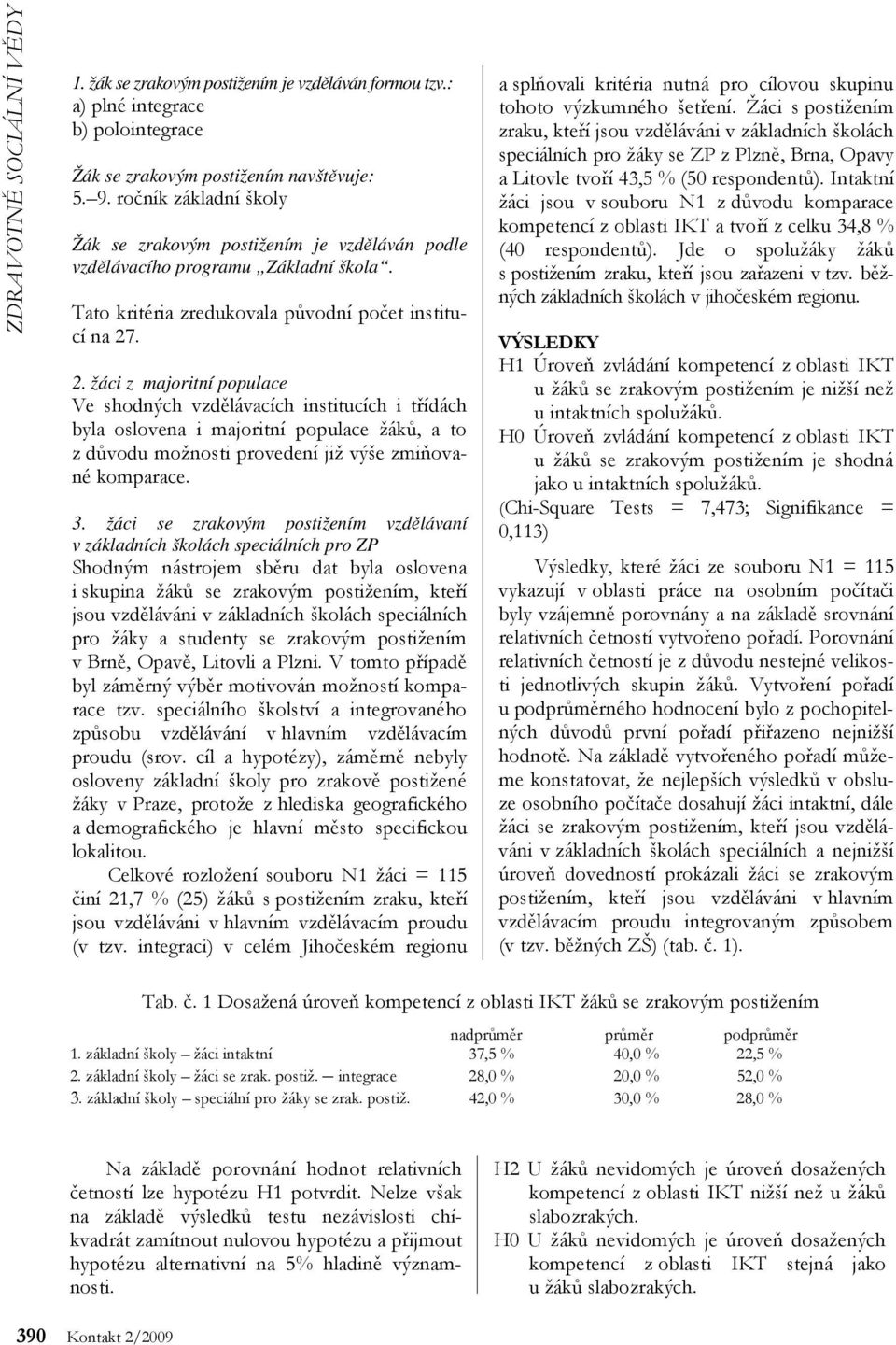 . 2. žáci z majoritní populace Ve shodných vzdělávacích institucích i třídách byla oslovena i majoritní populace žáků, a to z důvodu možnosti provedení již výše zmiňované komparace. 3.