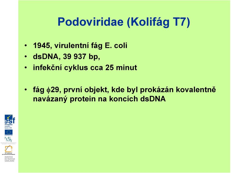25 minut fág 29, první objekt, kde byl