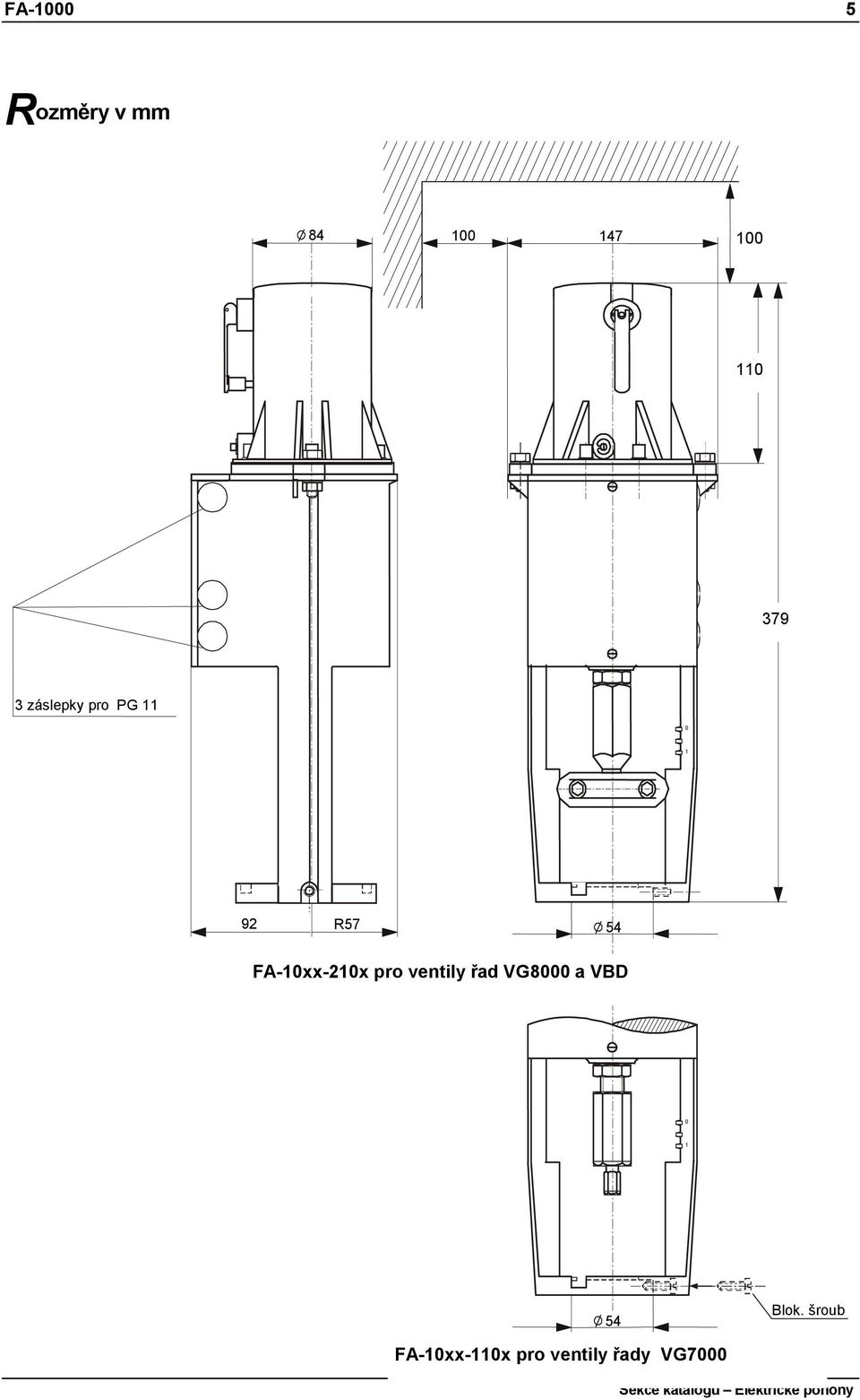 FA-xx-2x pro ventily řad VG8 a