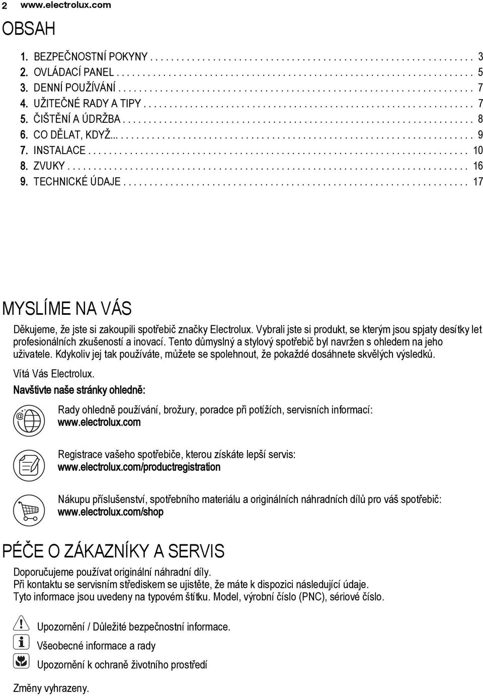 ................................................................... 8 6. CO DĚLAT, KDYŽ....................................................................... 9 7. INSTALACE......................................................................... 10 8.