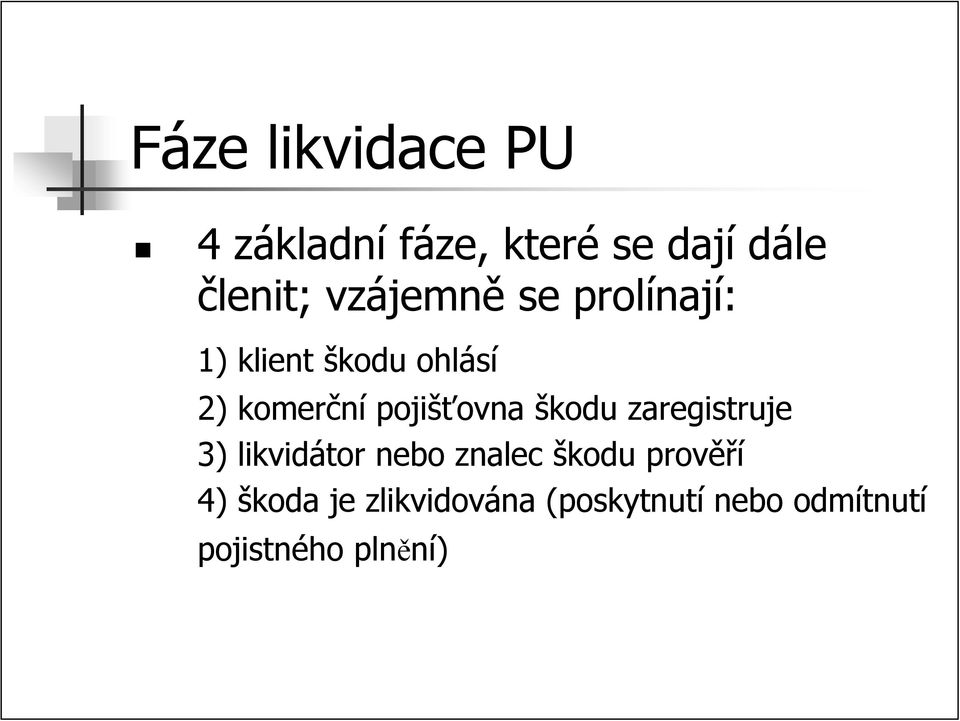 pojišťovna škodu zaregistruje 3) likvidátor nebo znalec škodu