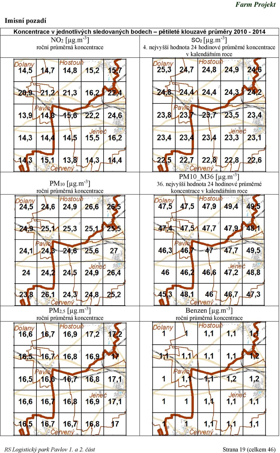 m -3 ] roční průměrná koncentrace PM10_M36 [µg.m -3 ] 36.