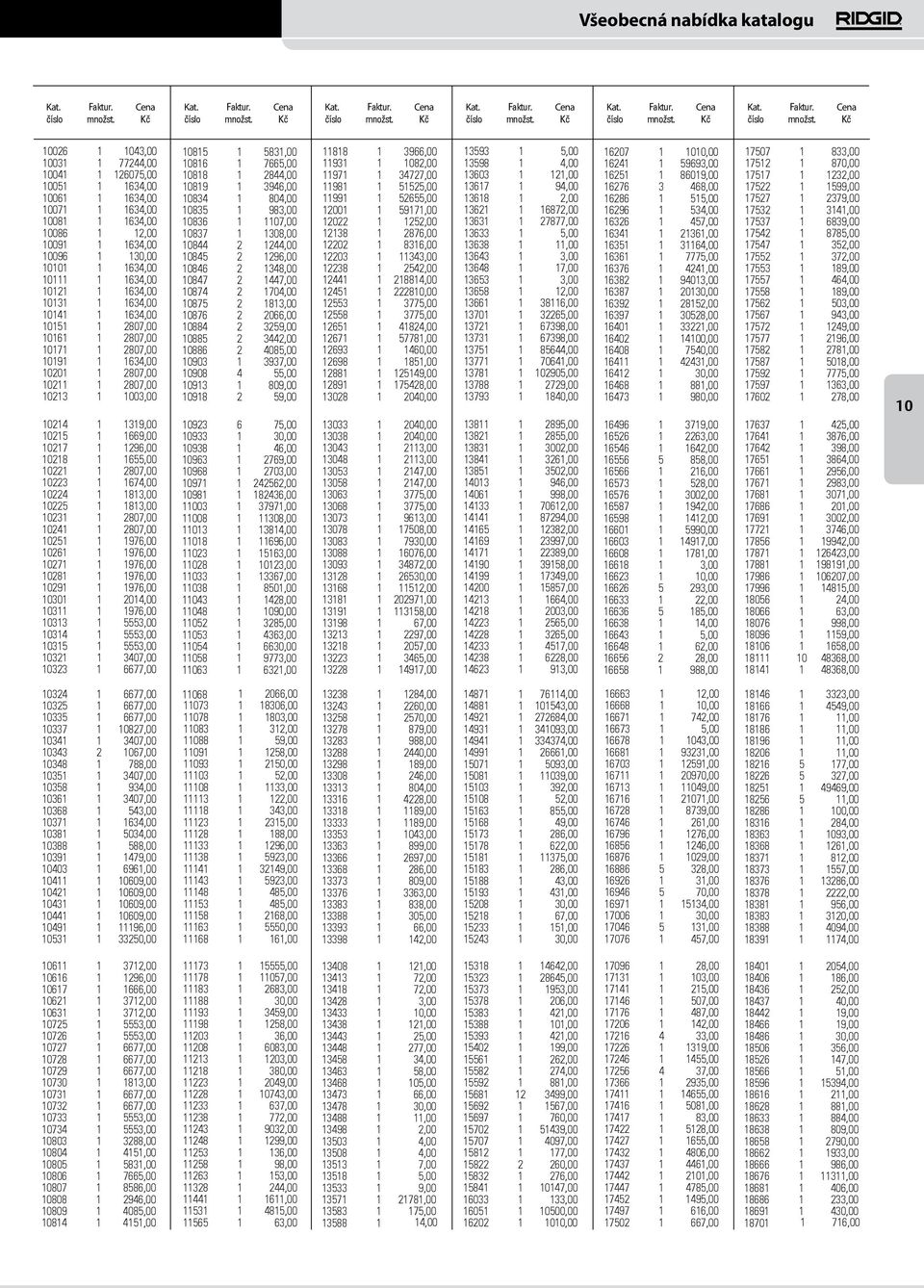 10218 1 1655,00 10221 1 2807,00 10223 1 1674,00 10224 1 1813,00 10225 1 1813,00 10231 1 2807,00 10241 1 2807,00 10251 1 1976,00 10261 1 1976,00 10271 1 1976,00 10281 1 1976,00 10291 1 1976,00 10301 1