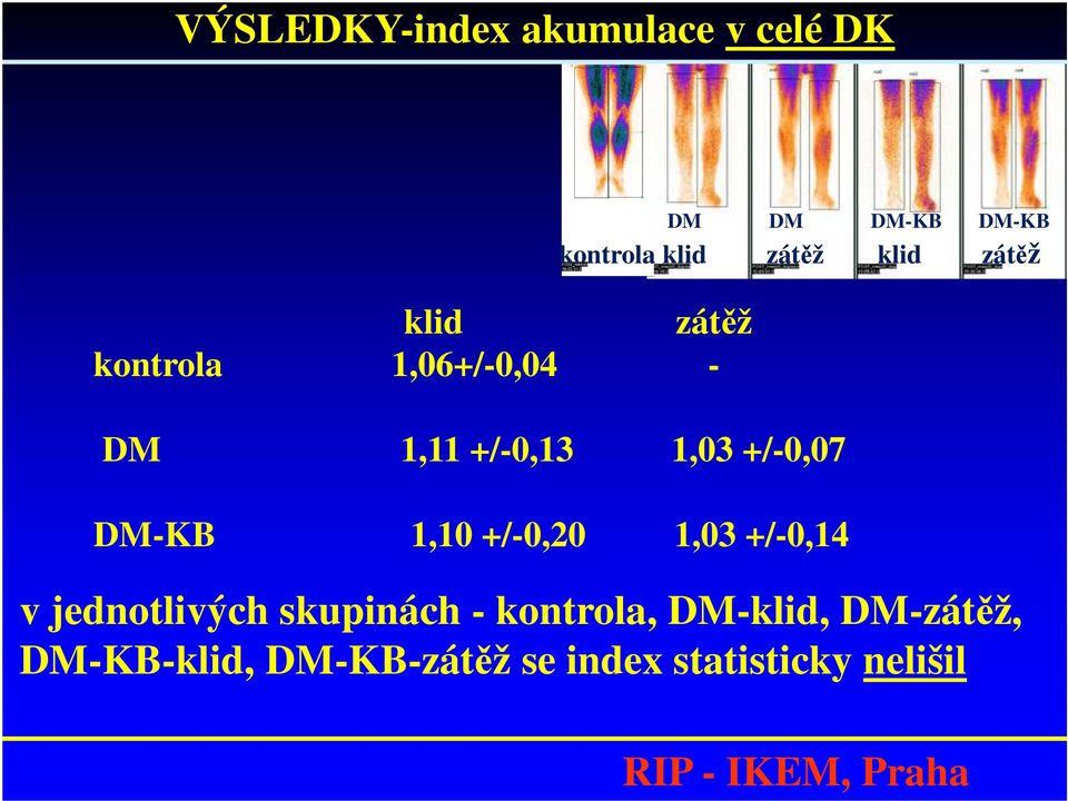 +/-0,07 DM-KB 1,10 +/-0,20 1,03 +/-0,14 v jednotlivých skupinách -