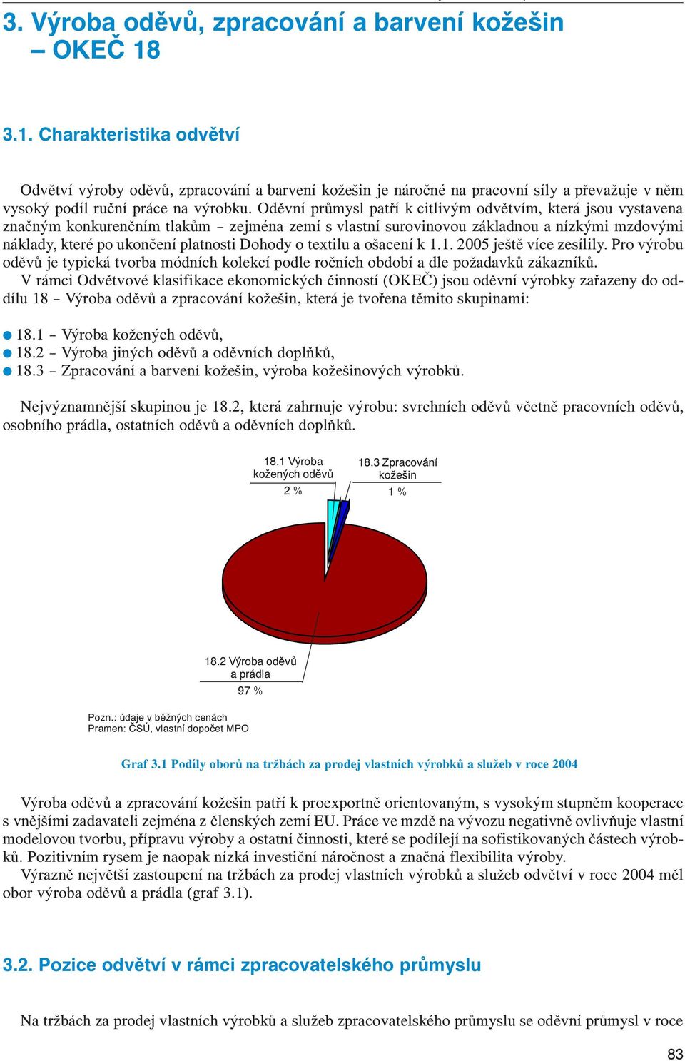 Oděvní průmysl patří k citlivým odvětvím, která jsou vystavena značným konkurenčním tlakům zejména zemí s vlastní surovinovou základnou a nízkými mzdovými náklady, které po ukončení platnosti Dohody