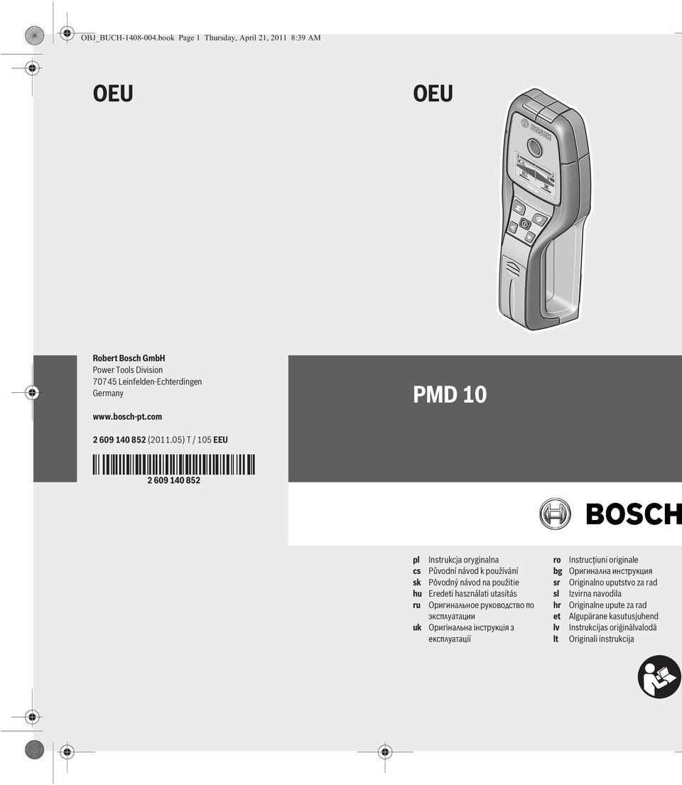 05) T / 5 EEU pl Instrukcja oryginalna cs Původní návod k používání sk Pôvodný návod na použitie hu Eredeti használati utasítás ru Îðèãèíàëüíîå