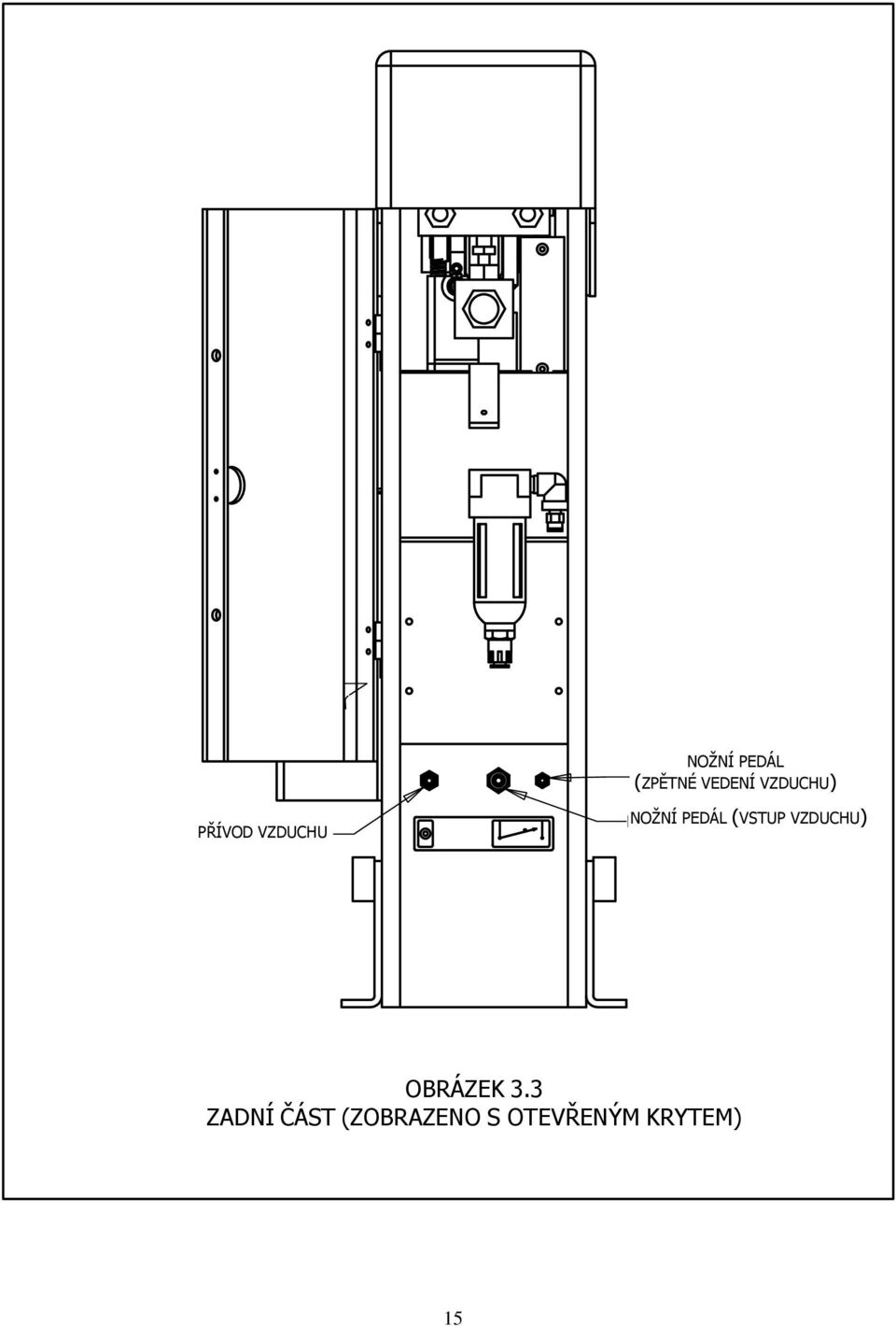 PEDÁL (VSTUP VZDUCHU) OBRÁZEK 3.
