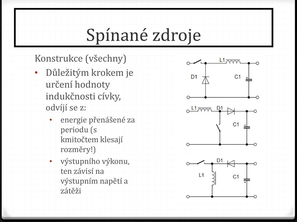 přenášené za periodu (s kmitočtem klesají rozměry!