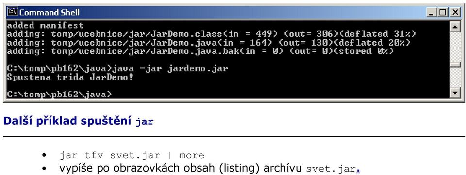 jar more vypíše po