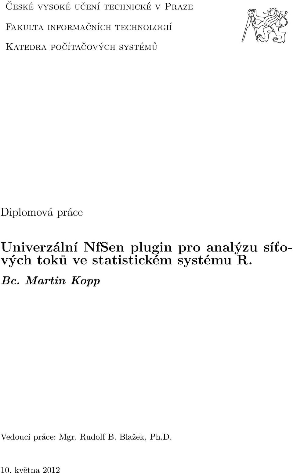 Univerzální NfSen plugin pro analýzu síťových toků ve statistickém