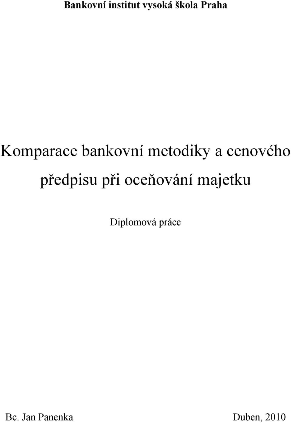cenového předpisu při oceňování
