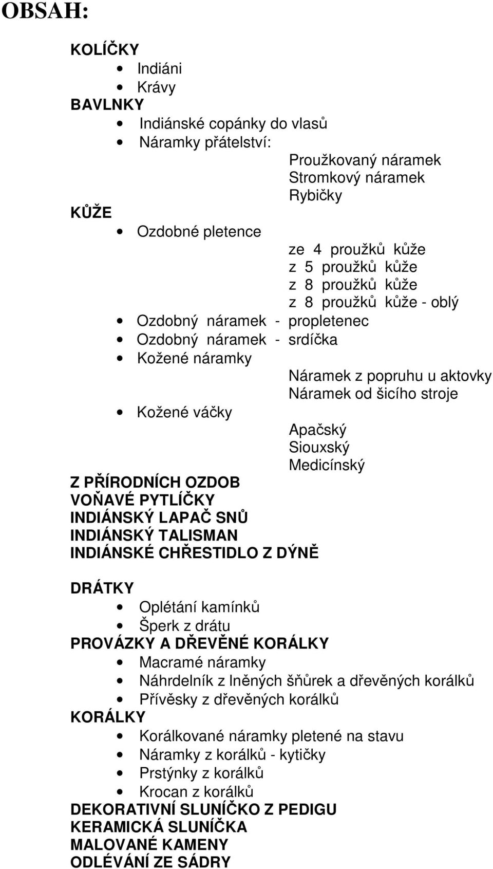 RUČNÍ PRÁCE S INDIÁNY - PDF Stažení zdarma