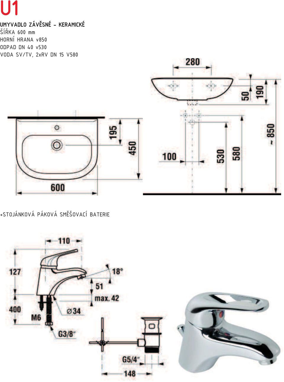 HRANA v850 ODPAD DN 40 v530 VODA