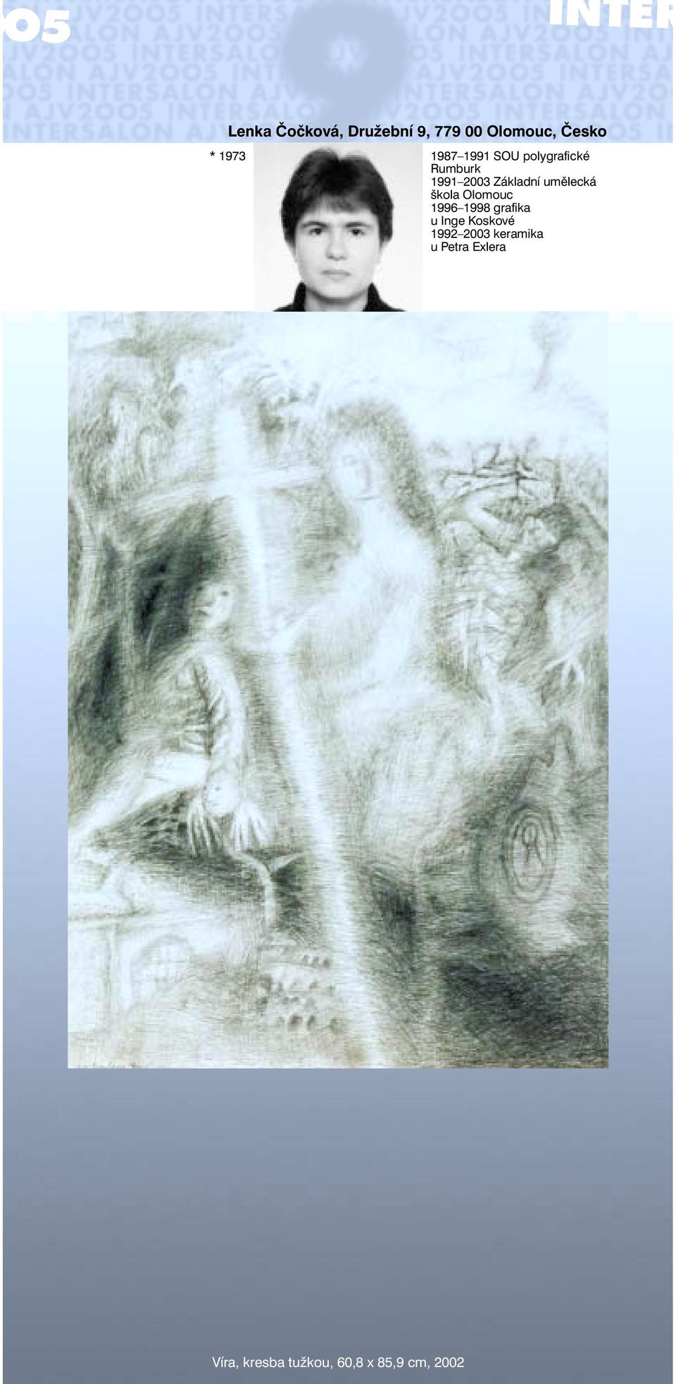 umûlecká kola Olomouc 1996 1998 grafika u Inge Koskové 1992