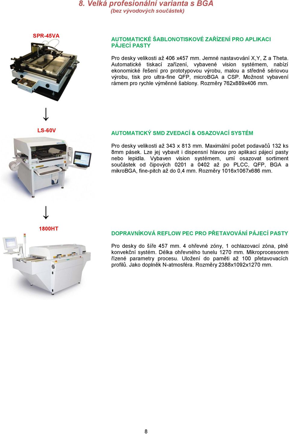 LS-60V AUTOMATICKÝ SMD ZVEDACÍ & OSAZOVACÍ SYSTÉM Pro desky velikosti až 343 x 813 mm. Maximální počet podavačů 132 ks nebo lepidla.