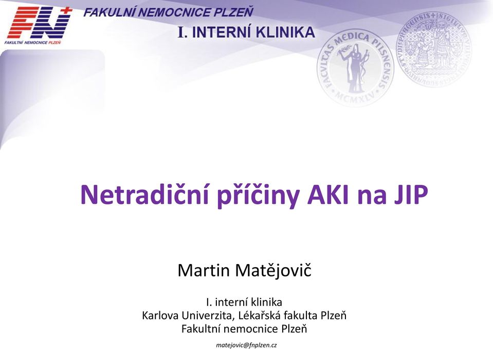 interní klinika Karlova Univerzita,