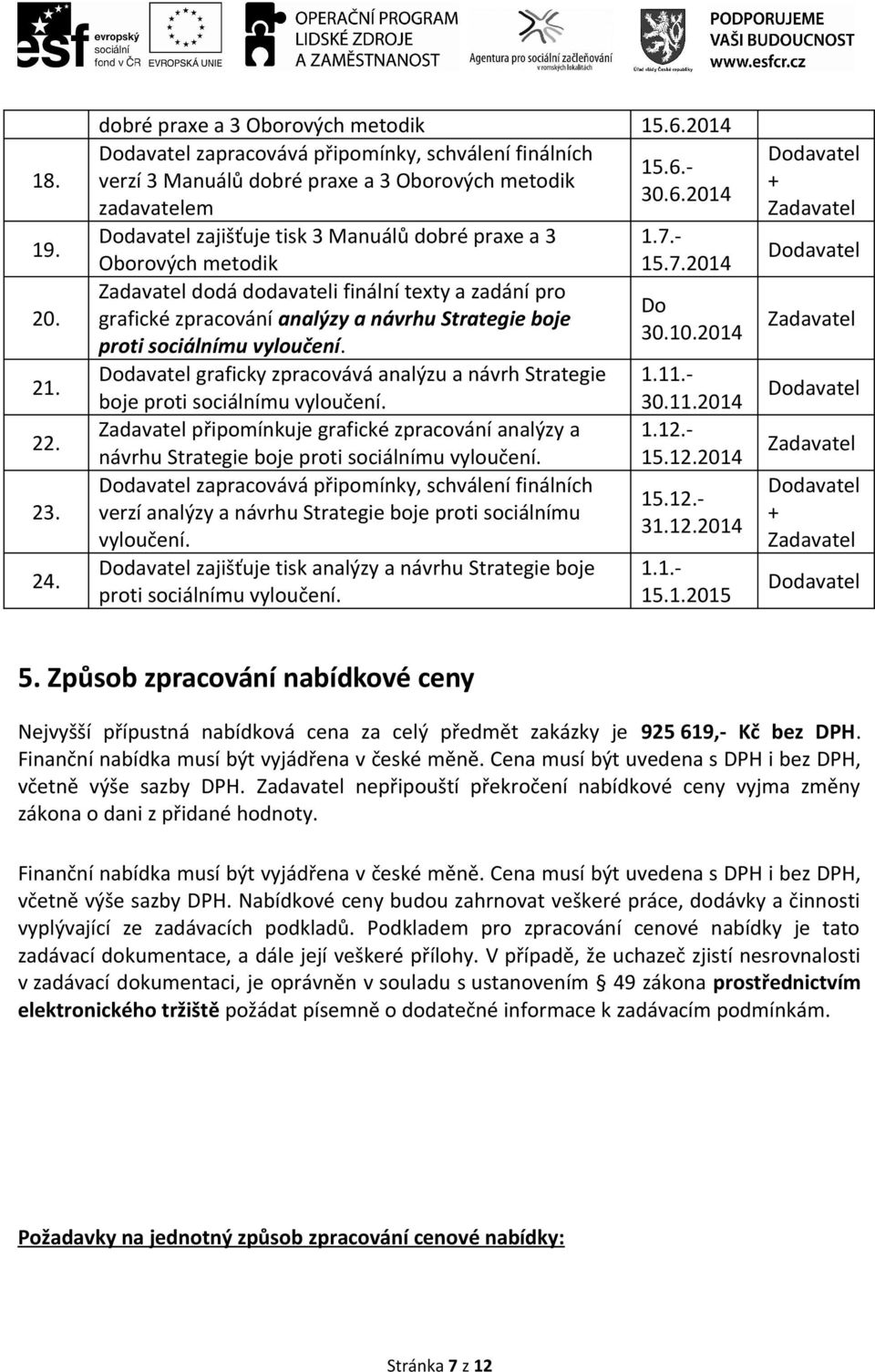 - verzí 3 Manuálů dobré praxe a 3 Oborových metodik 30.6.