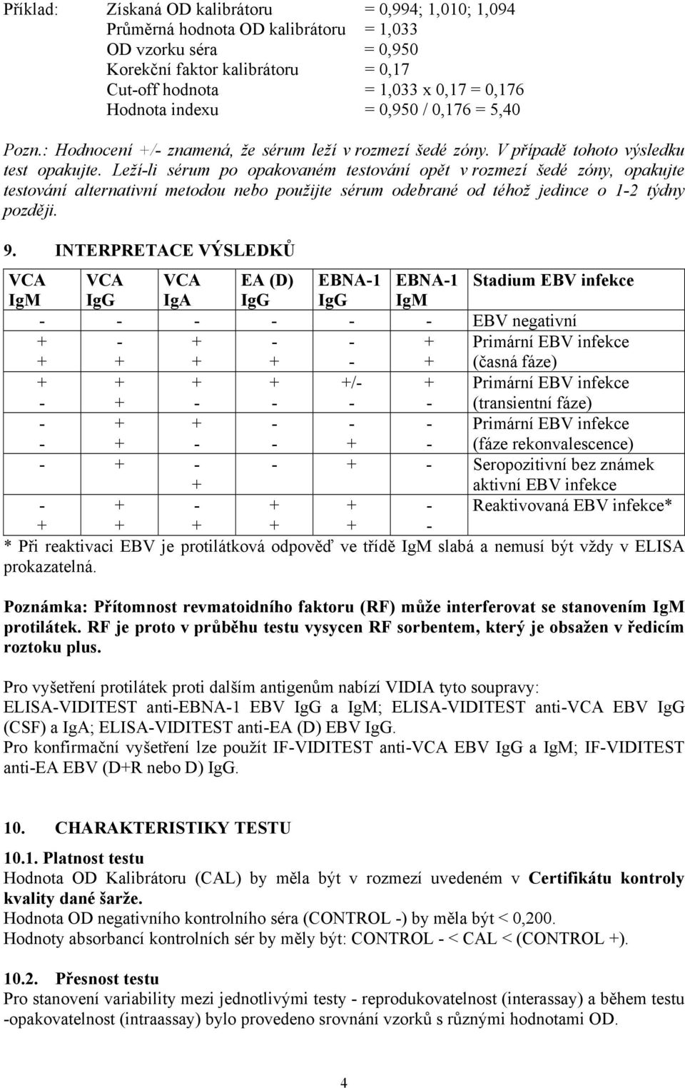 Ležíli sérum po opakovaném testování opět v rozmezí šedé zóny, opakujte testování alternativní metodou nebo použijte sérum odebrané od téhož jedince o 12 týdny později. 9.