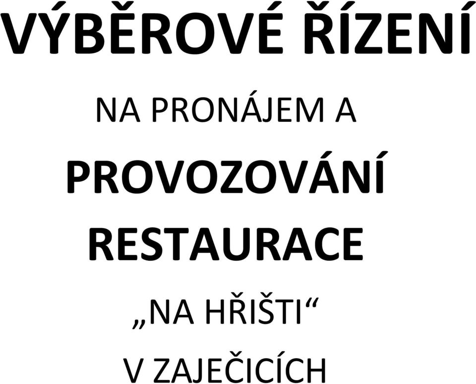 PROVOZOVÁNÍ