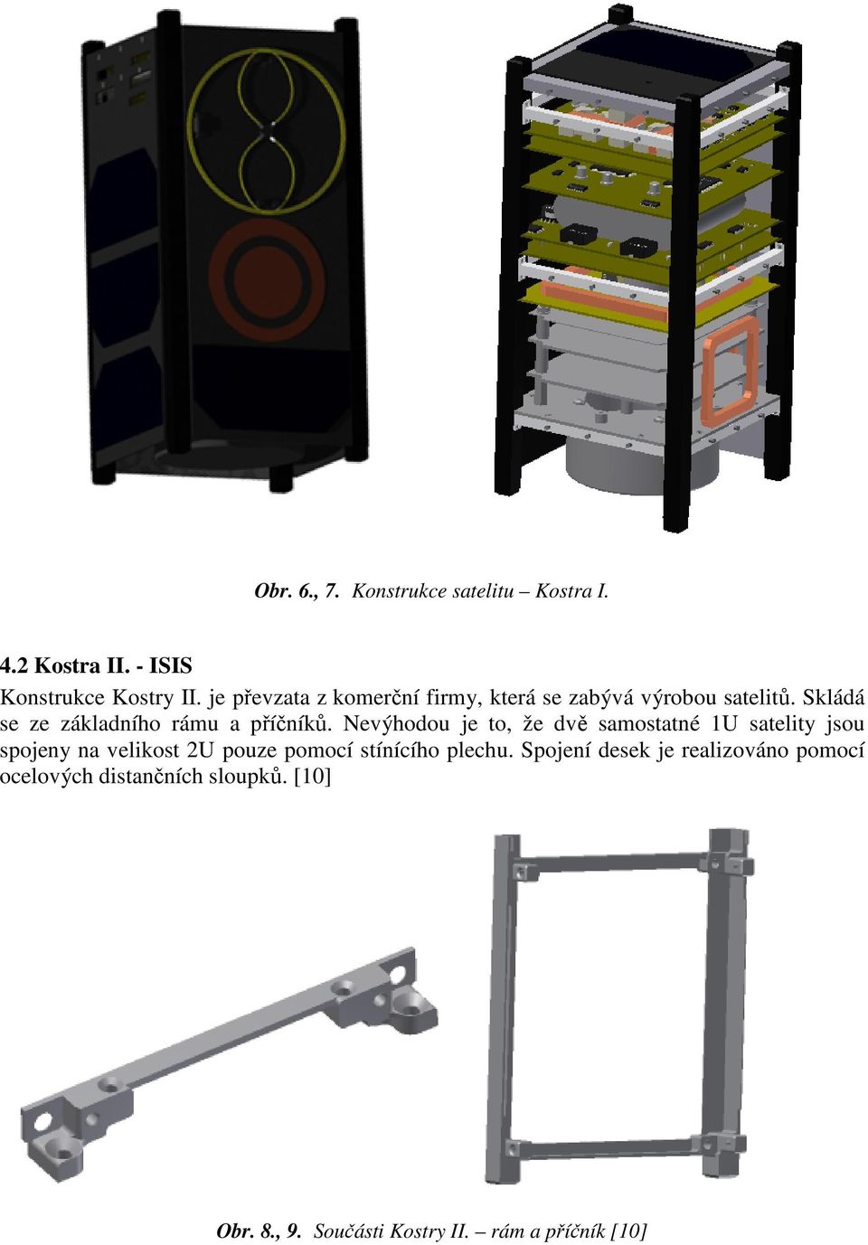 Nevýhodou je to, že dvě samostatné 1U satelity jsou spojeny na velikost 2U pouze pomocí stínícího plechu.