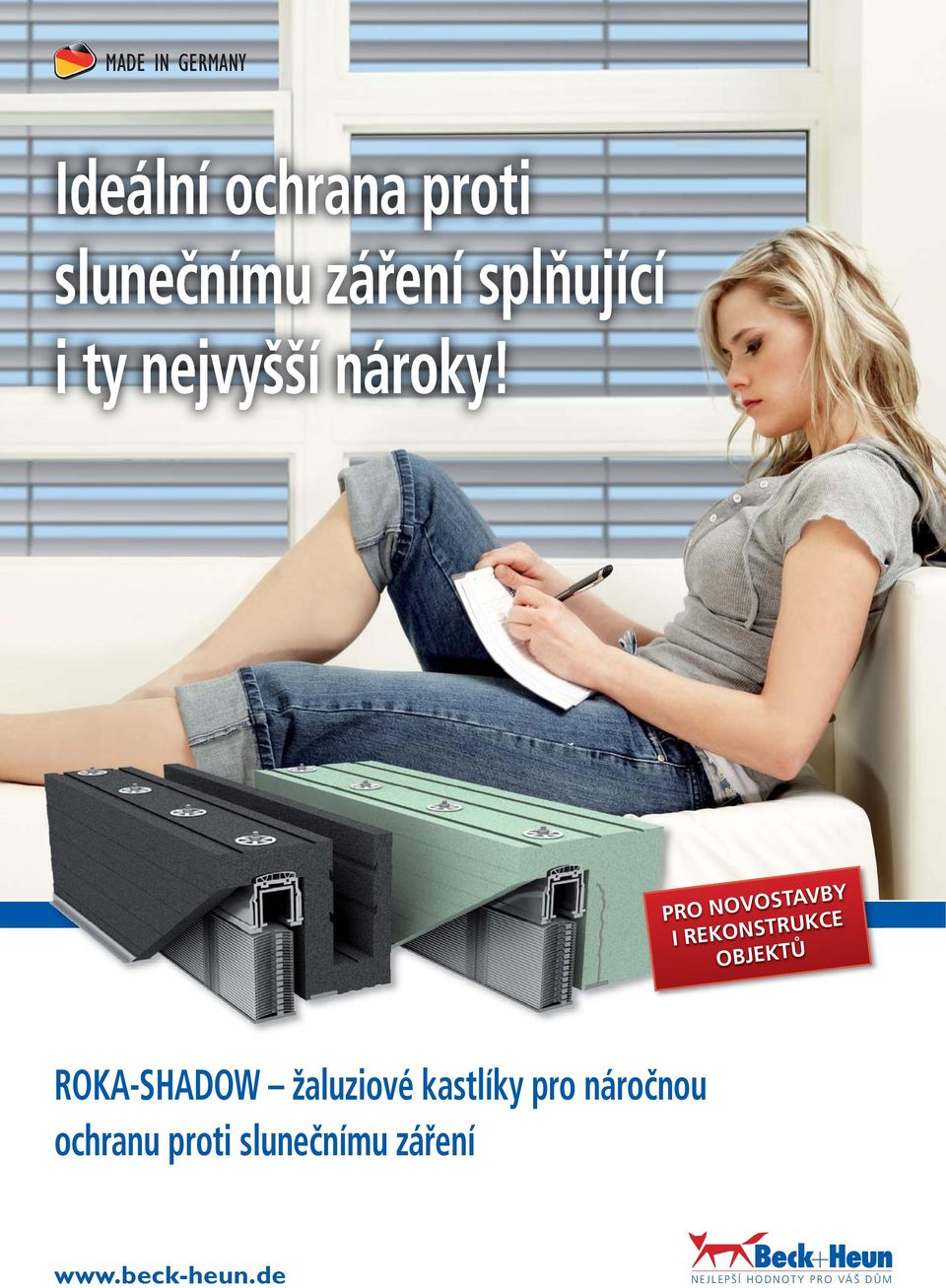 PRO NOVOSTAVBY I REKONSTRUKCE OBJEKTŮ ROKA-SHADOW žaluziové