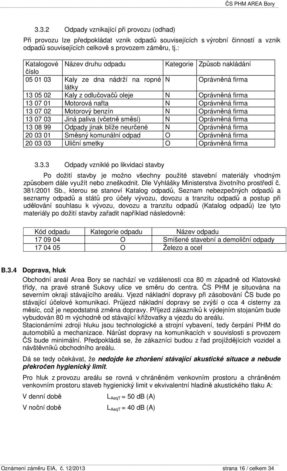 nafta N Oprávněná firma 13 07 02 Motorový benzín N Oprávněná firma 13 07 03 Jiná paliva (včetně směsí) N Oprávněná firma 13 08 99 Odpady jinak blíže neurčené N Oprávněná firma 20 03 01 Směsný