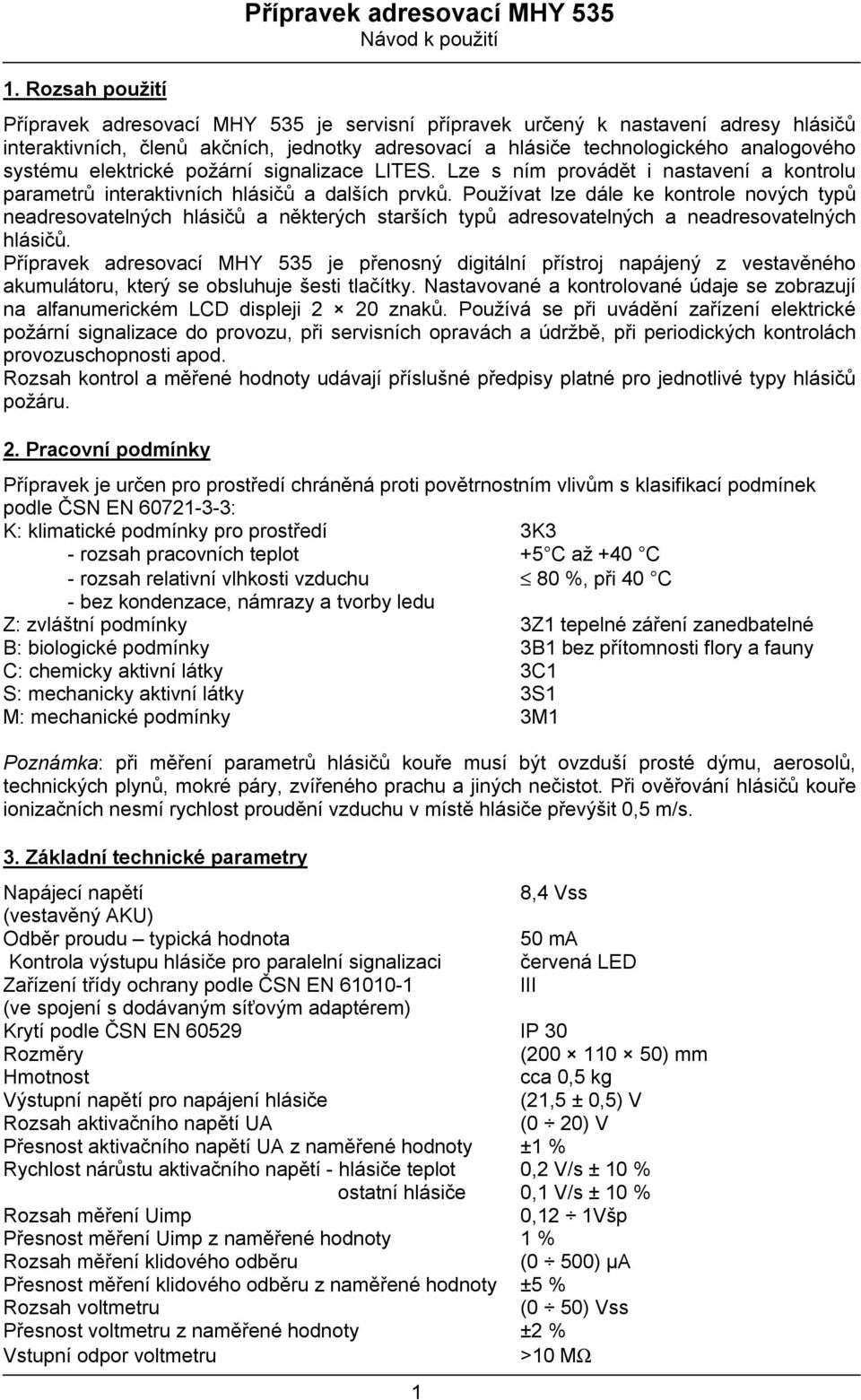 Přípravek adresovací MHY 535 Návod k použití - PDF Stažení zdarma