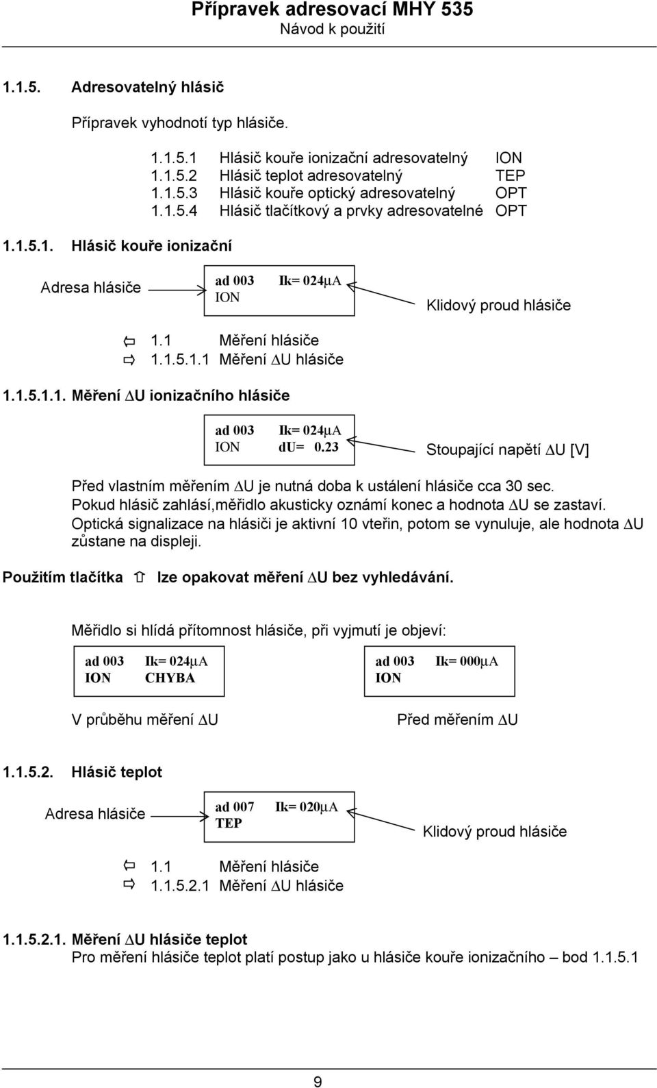 Přípravek adresovací MHY 535 Návod k použití - PDF Stažení zdarma