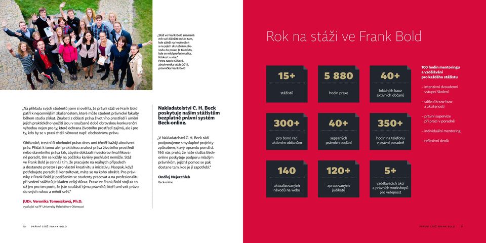ty, kdo by se v praxi chtěli věnovat např. obchodnímu právu. Občanské, trestní či obchodní právo dnes umí téměř každý absolvent práv.