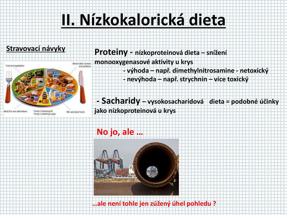 dimethylnitrosamine - netoxický - nevýhoda např.