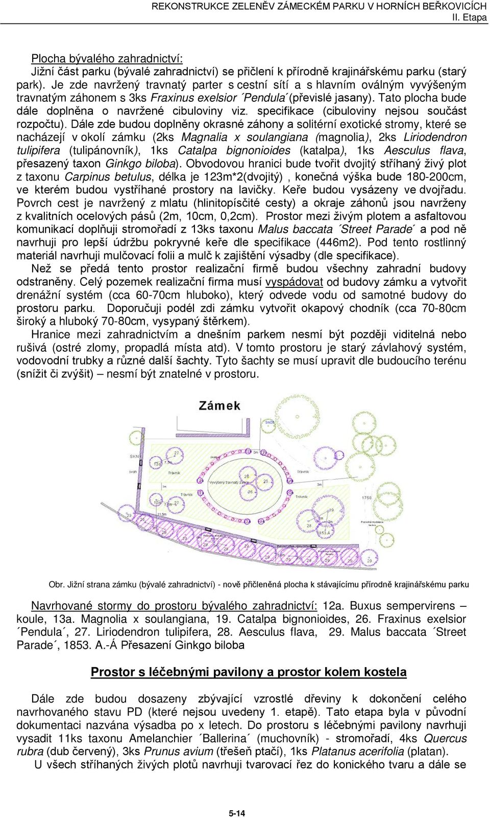 Tato plocha bude dále doplněna o navržené cibuloviny viz. specifikace (cibuloviny nejsou součást rozpočtu).