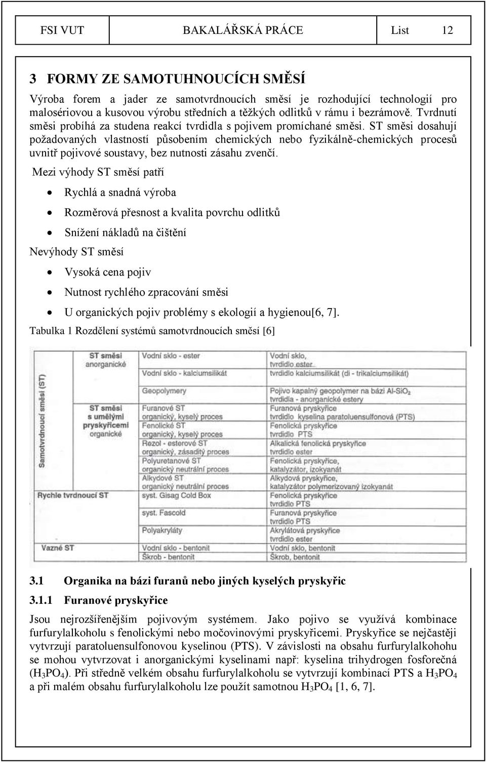 ST směsi dosahují požadovaných vlastností působením chemických nebo fyzikálně-chemických procesů uvnitř pojivové soustavy, bez nutnosti zásahu zvenčí.