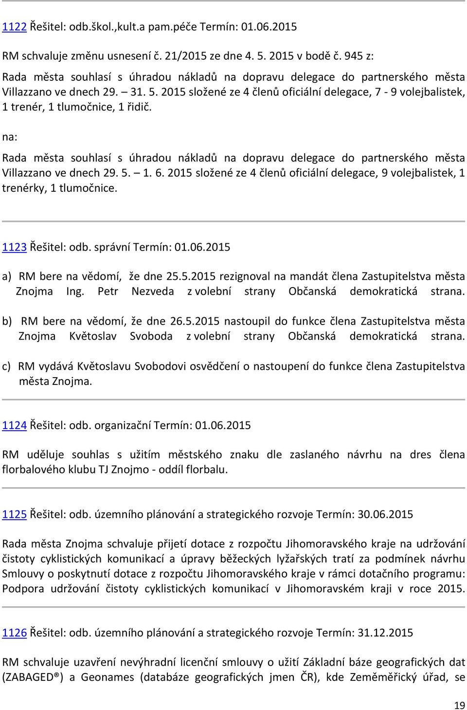 2015 složené ze 4 členů oficiální delegace, 7-9 volejbalistek, 1 trenér, 1 tlumočnice, 1 řidič.