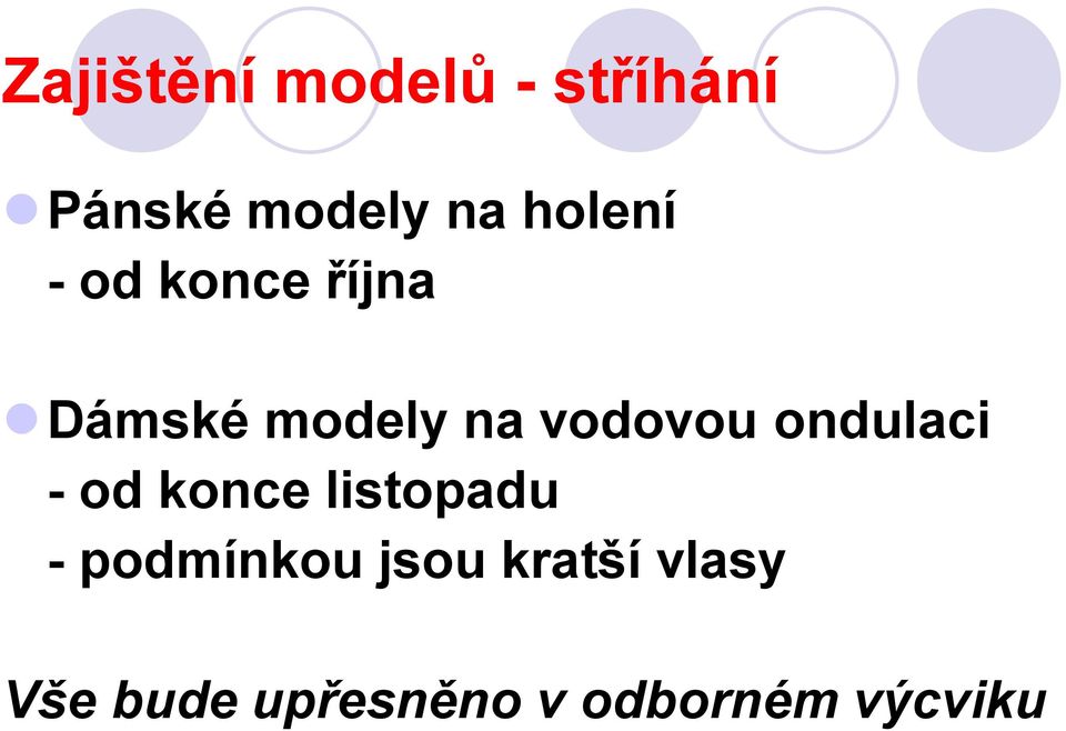 vodovou ondulaci - od konce listopadu -