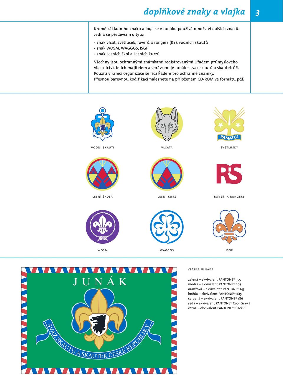 Úřadem průmyslového vlastnictví. Jejich majitelem a správcem je Junák svaz skautů a skautek ČR. Použití v rámci organizace se řídí Řádem pro ochranné známky.