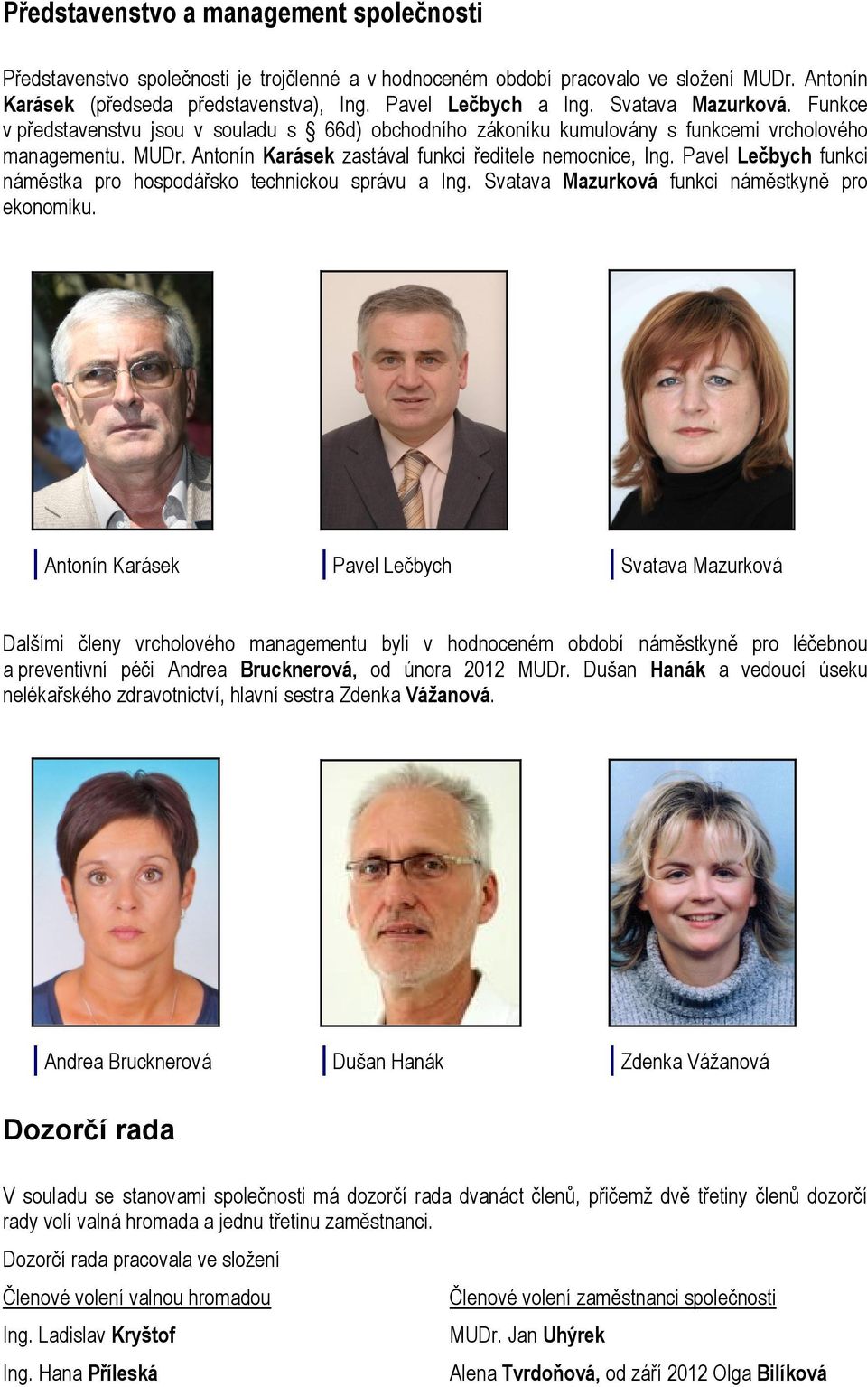 Pavel Lečbych funkci náměstka pro hospodářsko technickou správu a Ing. Svatava Mazurková funkci náměstkyně pro ekonomiku.