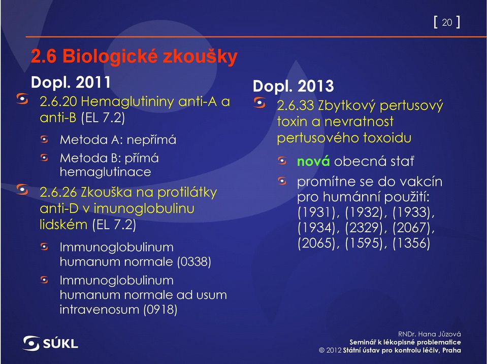 2) Immunoglobulinum humanum normale (0338) Dopl. 2013 2.6.