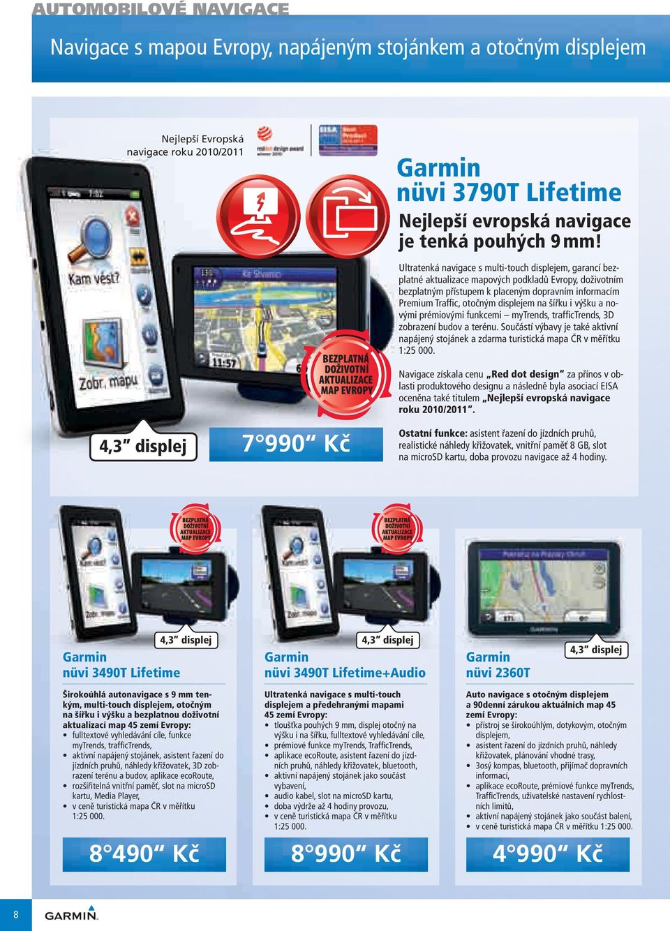 Traffic, otočným displejem na šířku i výšku a novými prémiovými funkcemi mytrends, traffictrends, 3D zobrazení budov a terénu.