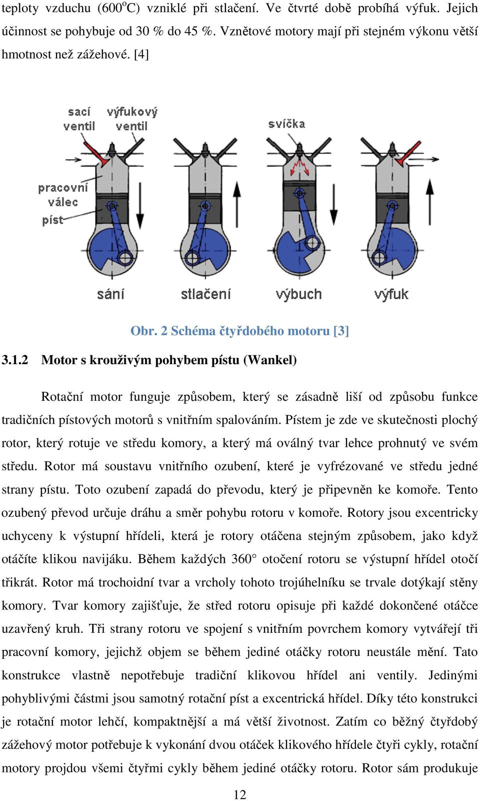 Pístem je zde ve skutečnosti plochý rotor, který rotuje ve středu komory, a který má oválný tvar lehce prohnutý ve svém středu.