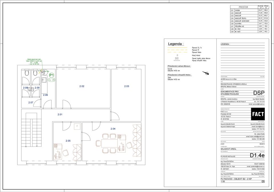 07 V Předním Hloubětíne 8, 190 00 Praha 9 IČO: 00028185 tel.: 731 131 313 email: sprynar@drupol.cz GENERÁLNÍ PROJEKTANT: 2.01 FACT s.r.o. Podolská 401/50 147 00 Praha 4 IČ: 26187094 2.04 AUTOŘI: Ing.