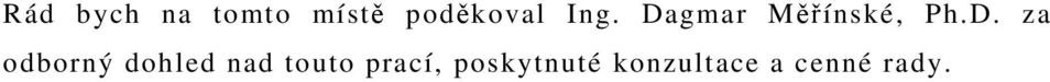 Dagmar Měřínské, Ph.D. za